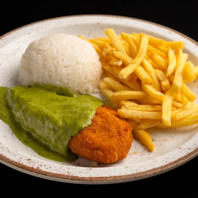 Frango à Milanesa Espinafre