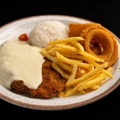 Bife à Milanesa aos 4 Queijos