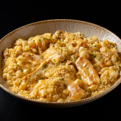 Mac and Cheese Iscas Grelhadas