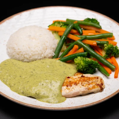 Peixe ao Molho de Espinafre