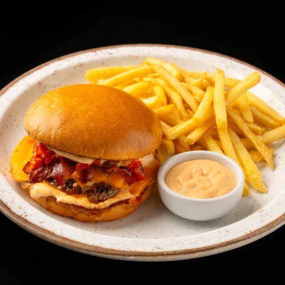 Spicy Burger+Fritas